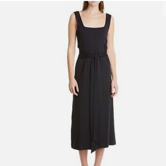 Vince 100% Pima Cotton Square Neck Midi Dress - Picture 6 of 17